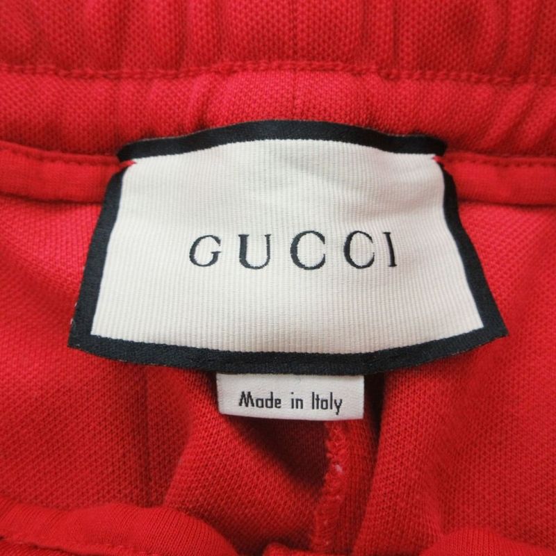 Gucci Track Pants Logo Cherry Pique Sideline Jersey Red