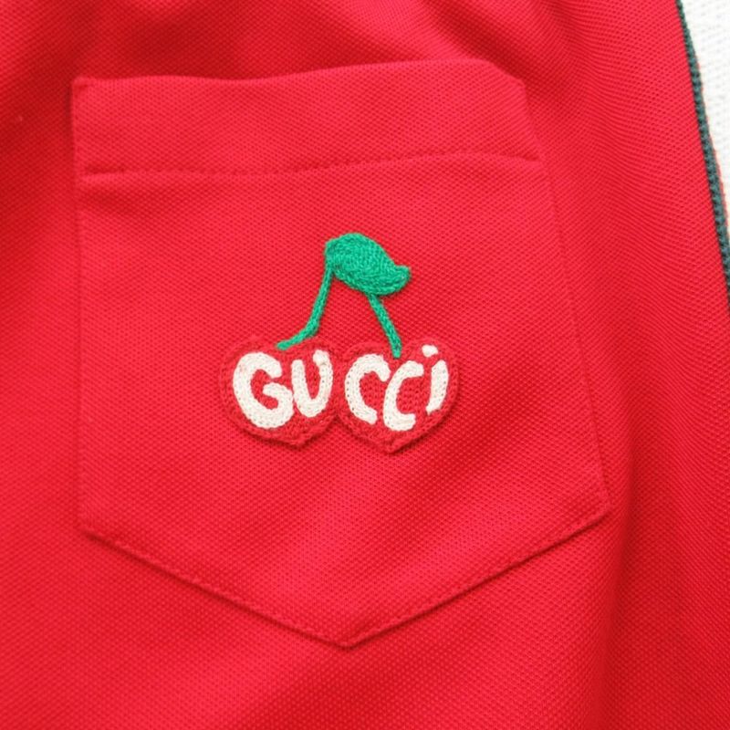 Gucci Track Pants Logo Cherry Pique Sideline Jersey Red