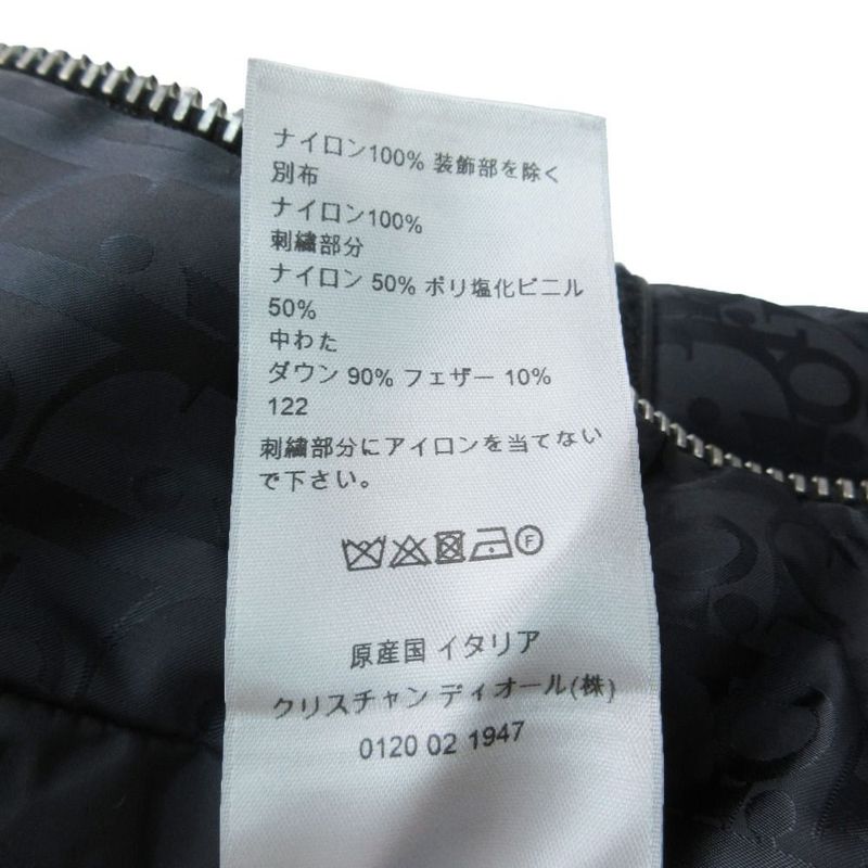 Dior Down Jacket Nylon 48 L Black