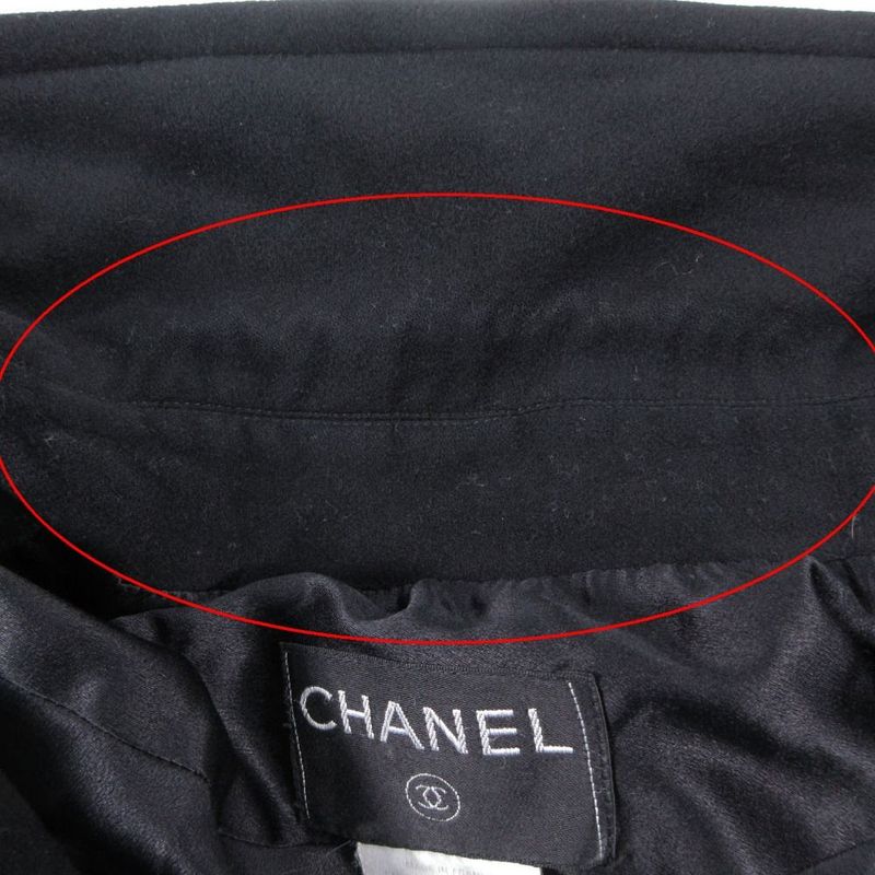 Chanel Vintage Cashmere Long Coat Jacket Double Breasted 38