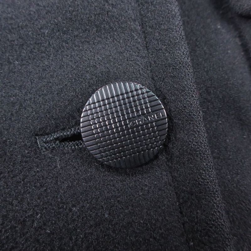 Chanel Vintage Cashmere Long Coat Jacket Double Breasted 38