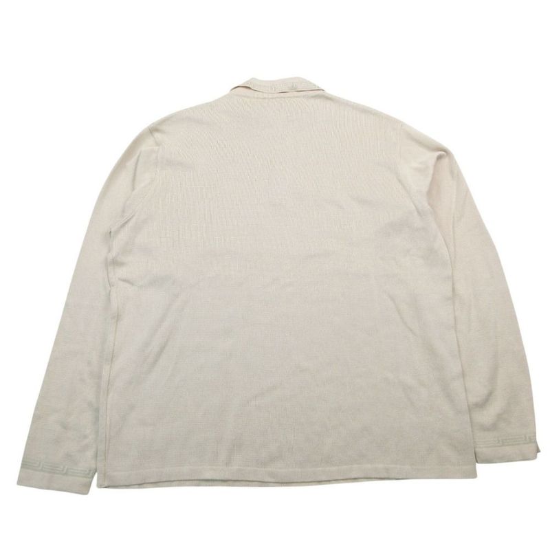 Versace Vintage Gianni Gurka Logo Knit Polo Shirt Long Sleeve