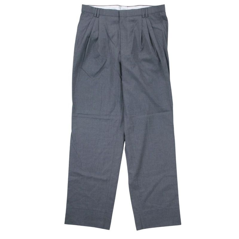 Versace Trousers Pants 3 Tuck Wool 52 XL Gray
