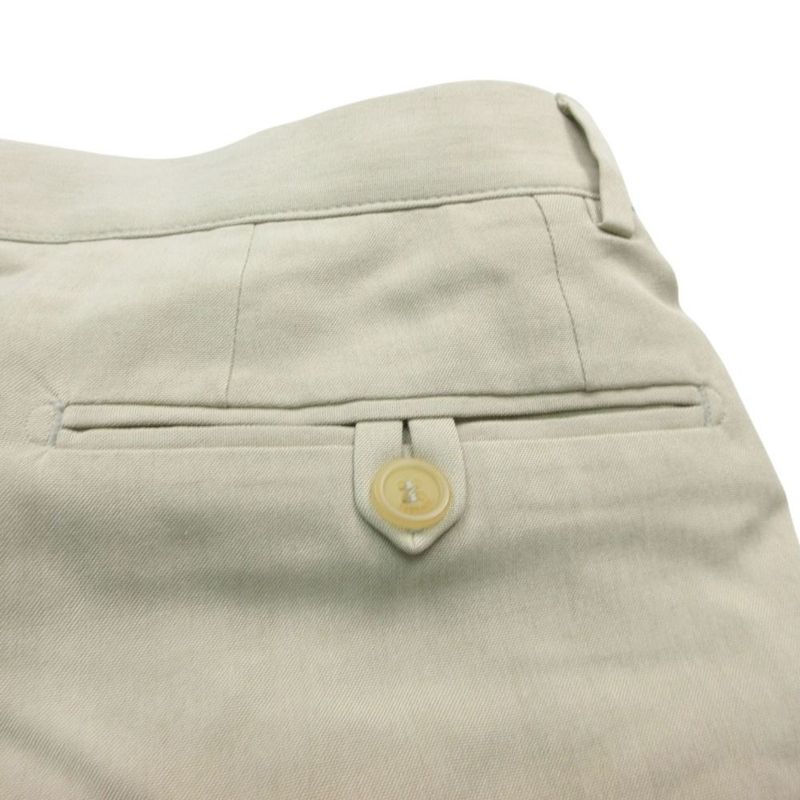 Versace Vintage Gianni Silk Trousers Pants 3 Tuck 52 XL Beige