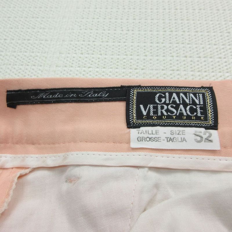 Versace Vintage Gianni Trousers Pants 3 Tuck Cotton