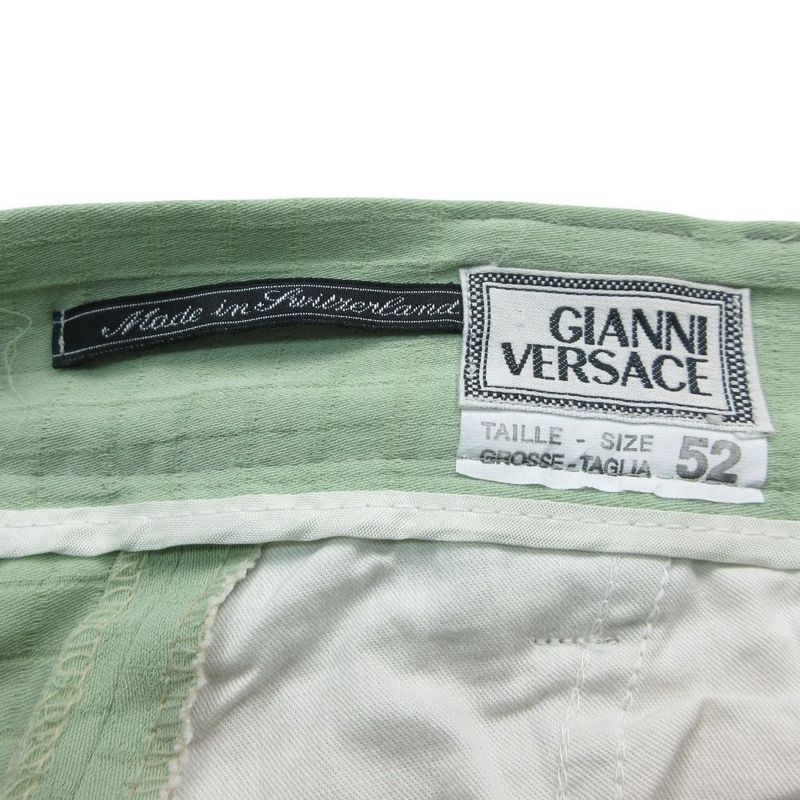 Versace Vintage Gianni Trousers Pants 3 Tuck Plaid Jacquard 52 XL