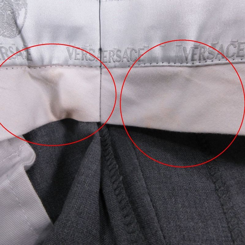 Versace Trousers Pants 3 Tuck Wool 52 XL Gray