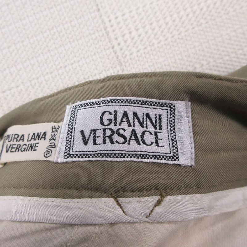 Versace Vintage Gianni Trousers Pants 3 Tuck Wool