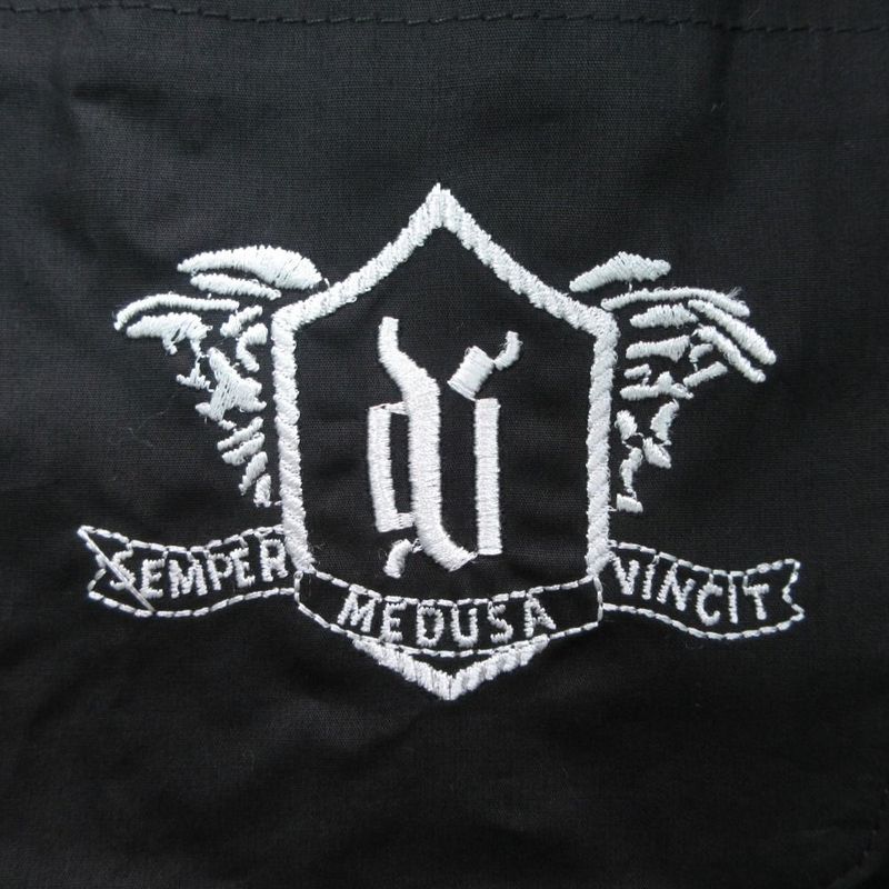 Versace Vintage Shirt Jacket Long Sleeve Tailored Logo Embroidery Piping
