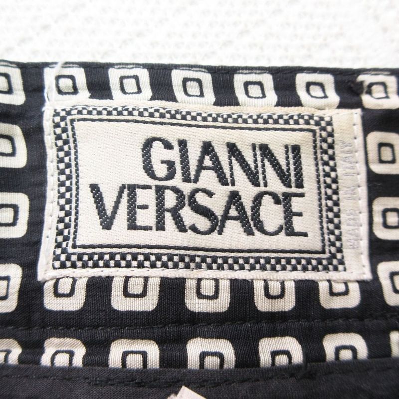 Versace Vintage Gianni Silk Trousers Pants All Over Pattern 52