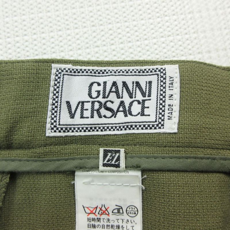 Versace Vintage Gianni Trousers 3 Tuck Pants Wool Nylon 52 XL