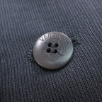 Versace Vintage Gianni Jacket Blue Leather Stand Collar Mao