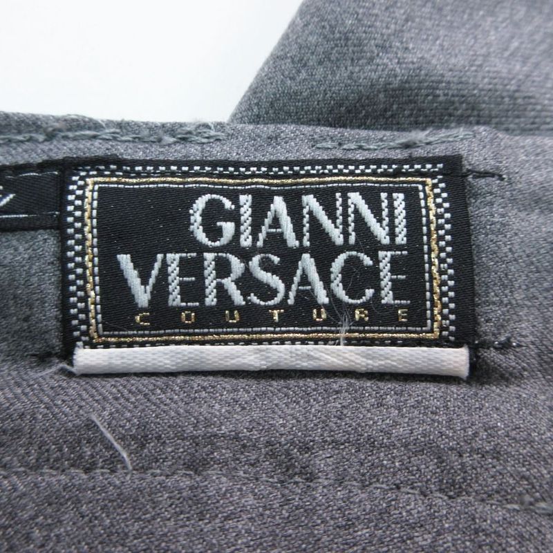Versace Vintage Gianni Trousers 3 Tuck Pants Wool 52