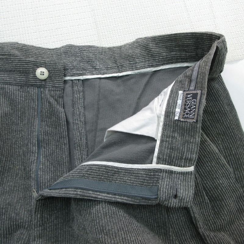 Versace Vintage Gianni Corduroy Pants 3 Tuck