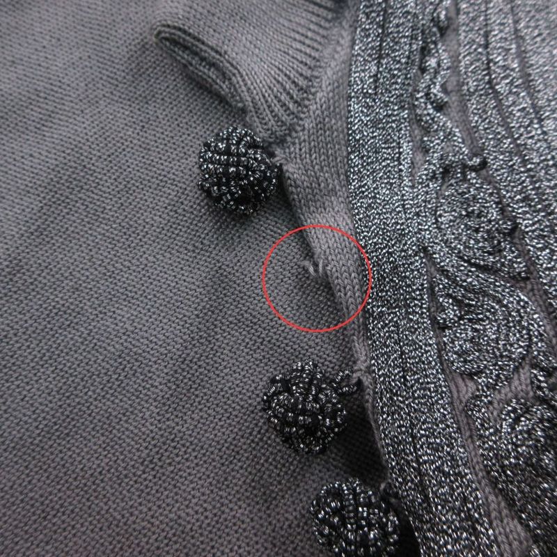 Versace Vintage Embroidery Knit Top Long Sleeve Top