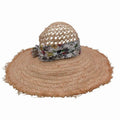 Gucci Raffia Hat Straw Hat Flora Ribbon M Natural