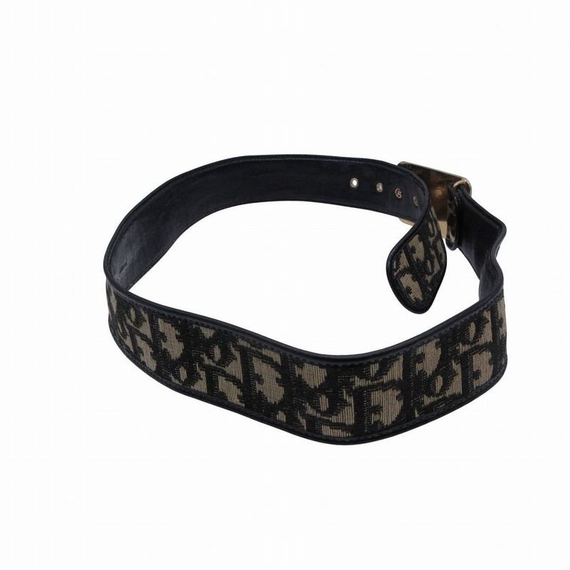 Dior Trotter Pattern Square Buckle Black 79
