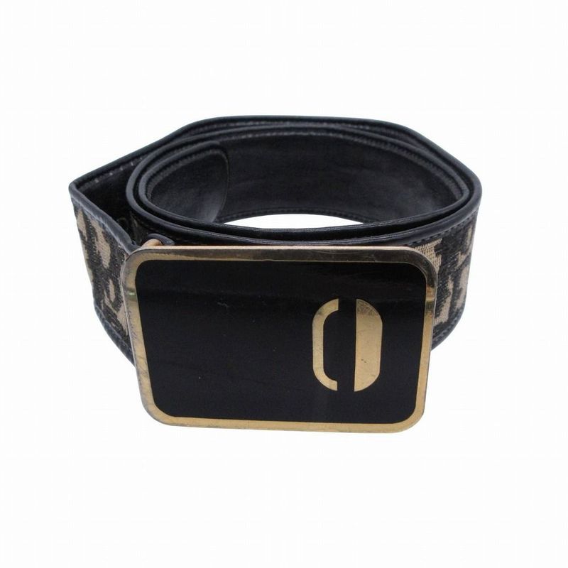 Dior Trotter Pattern Square Buckle Black 79