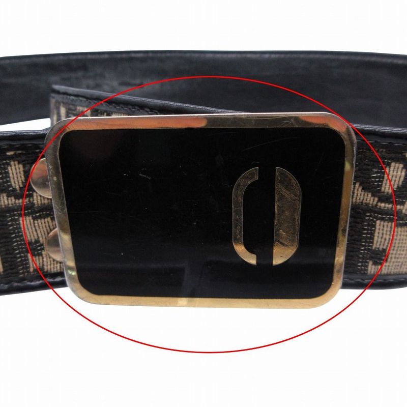 Dior Trotter Pattern Square Buckle Black 79