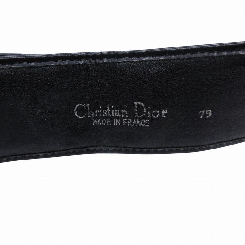 Dior Trotter Pattern Square Buckle Black 79