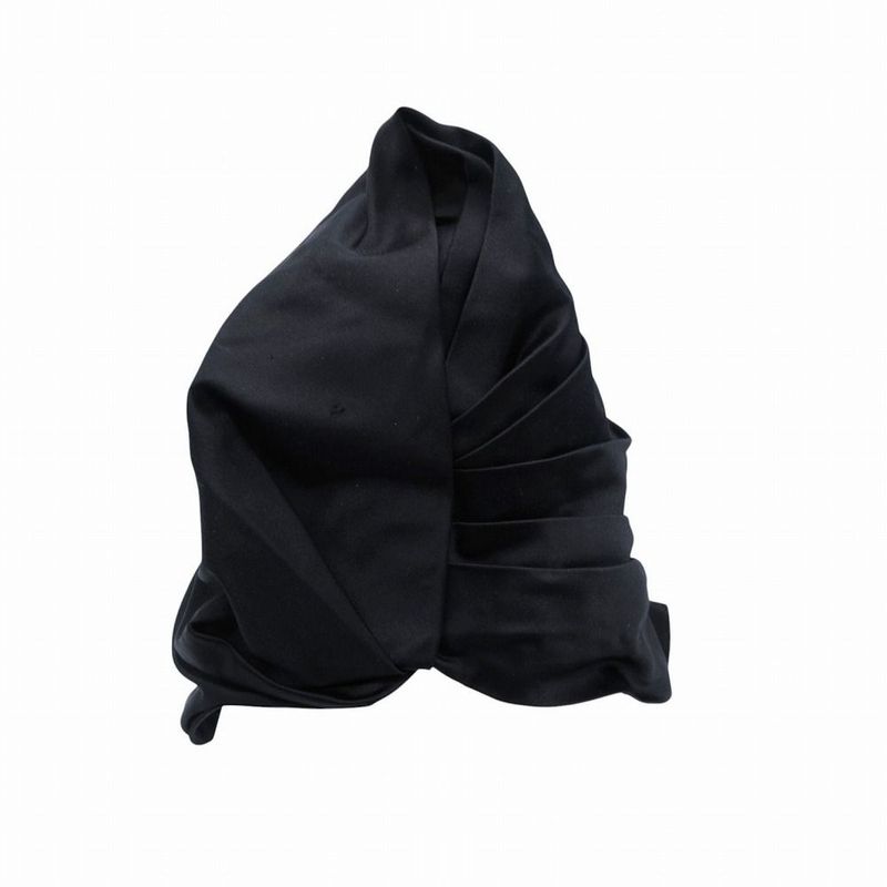 Prada Silk Turban Bandana Cap Hat Hair Black