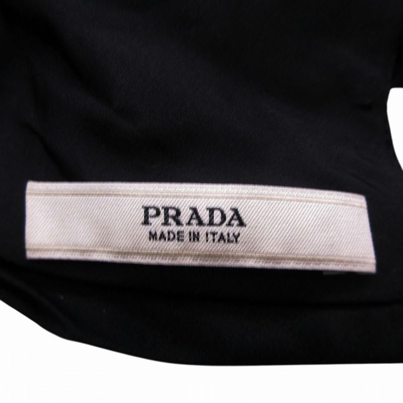 Prada Silk Turban Bandana Cap Hat Hair Black