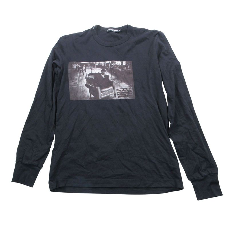 Dolce & Gabbana James Dean Photo T-Shirt Pullover Top Long Sweater
