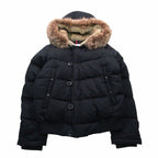 Bvlgari Moncler Coyote Rabbit Fur Down Jacket Black 1