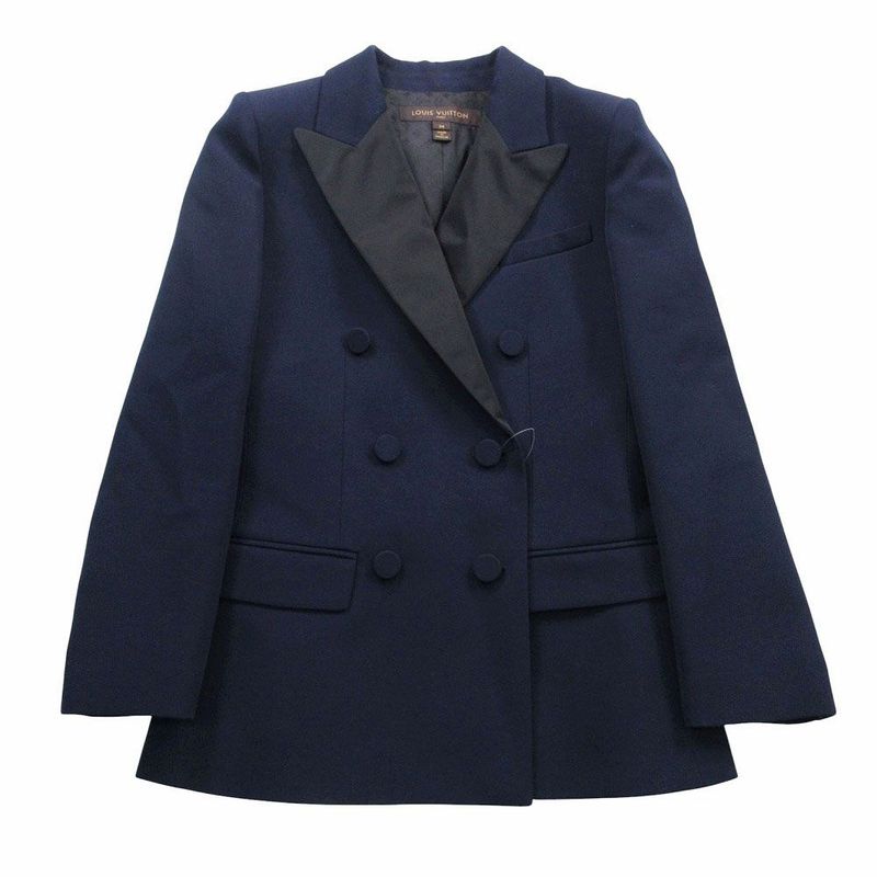 Louis Vuitton Double Breasted Tailored Jacket Monogram Lining