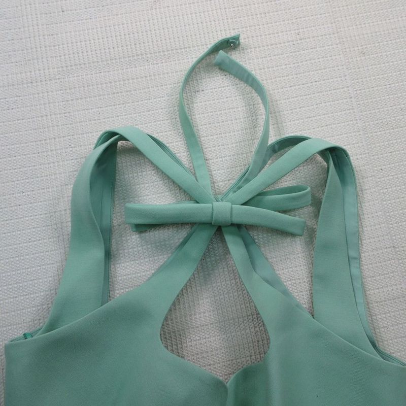 Gucci Silk Blend Camisole Dress Knee Length Light Green 36