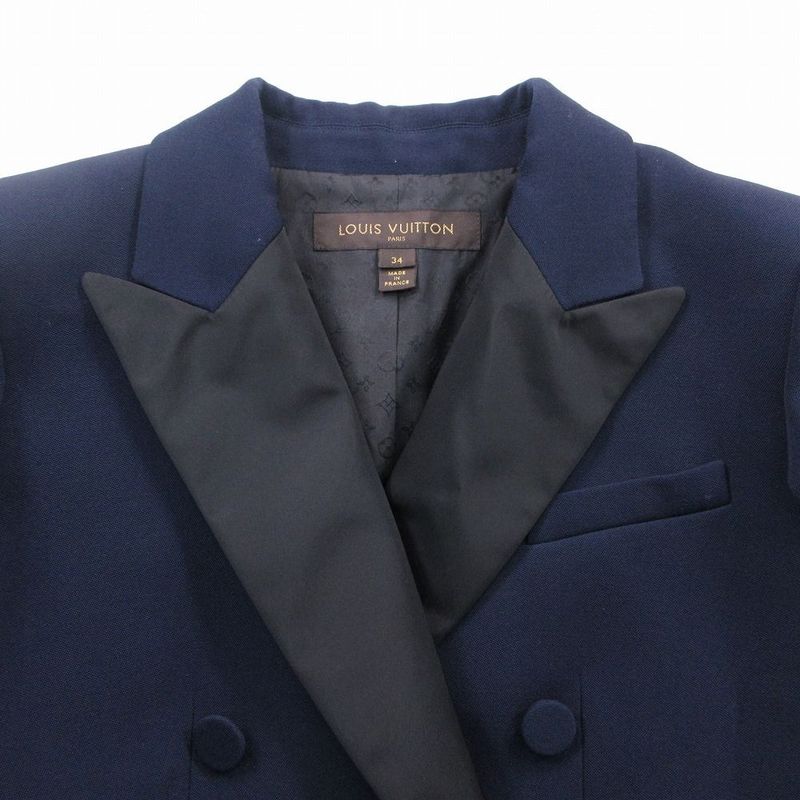 Louis Vuitton Double Breasted Tailored Jacket Monogram Lining