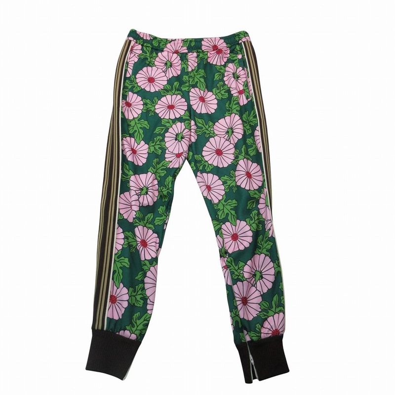 Gucci Ken Scott Sideline Flower Print Sweatpants S Green
