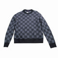 Louis Vuitton Czu Damier Cresque Neck Knit Sweater Pullover Top