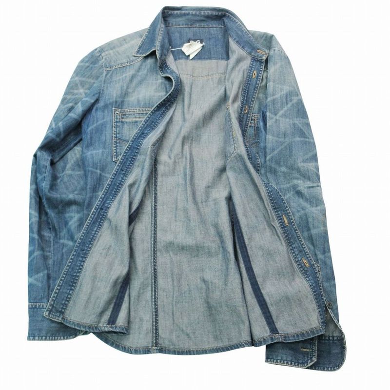 Dolce & Gabbana D&G Denim Dungari Shirt Jeanius Mind Long Sleeve