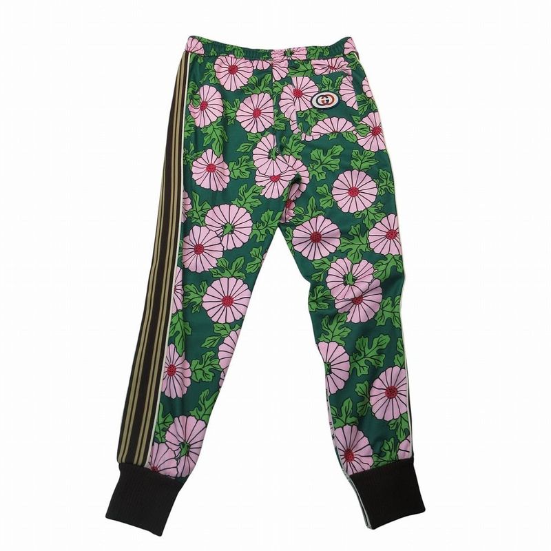 Gucci Ken Scott Sideline Flower Print Sweatpants S Green