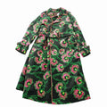 Gucci Kenneth Scott Floral Epi Rogue Velvet Velour Trench Coat Belted 44