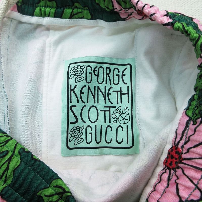 Gucci Ken Scott Sideline Flower Print Sweatpants S Green