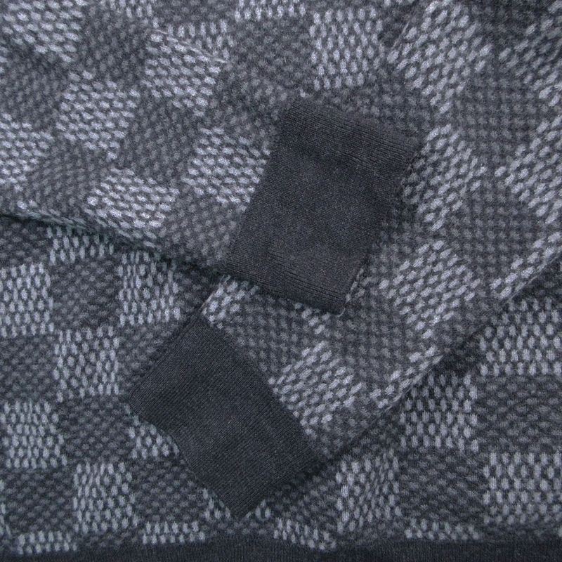 Louis Vuitton Czu Damier Cresque Neck Knit Sweater Pullover Top