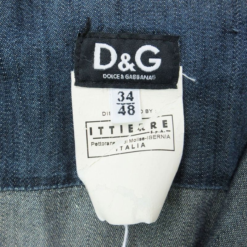Dolce & Gabbana D&G Denim Dungari Shirt Jeanius Mind Long Sleeve