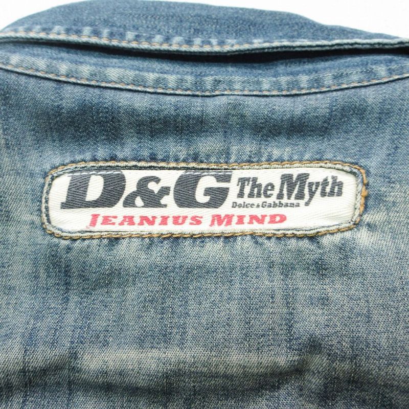 Dolce & Gabbana D&G Denim Dungari Shirt Jeanius Mind Long Sleeve