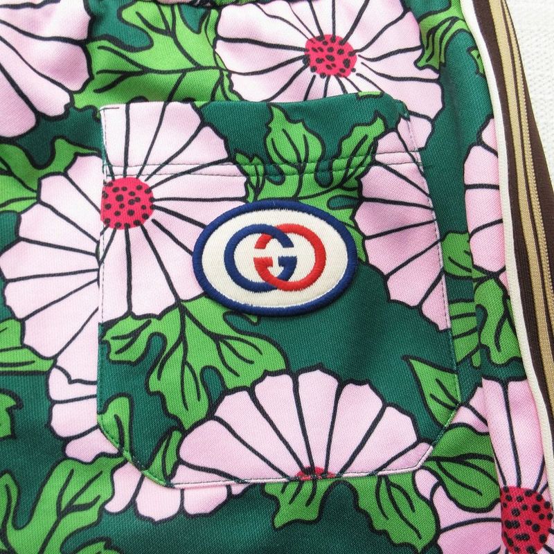 Gucci Ken Scott Sideline Flower Print Sweatpants S Green