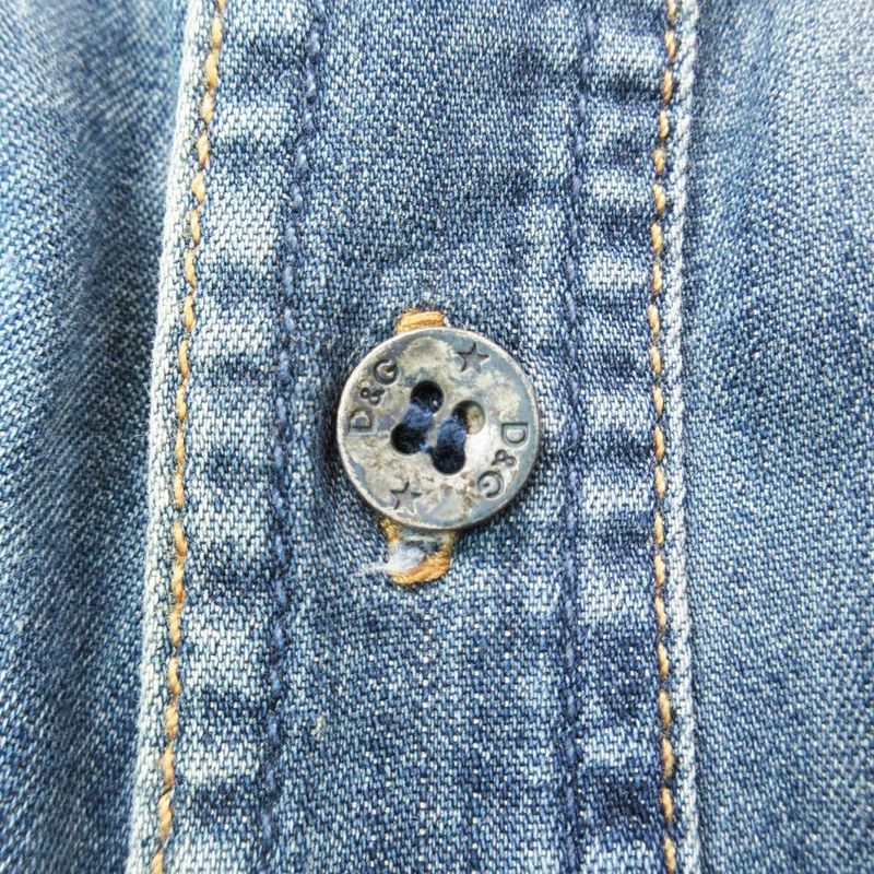 Dolce & Gabbana D&G Denim Dungari Shirt Jeanius Mind Long Sleeve