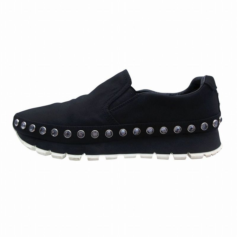 Prada Sport Slip on Sneakers Visual Leather 38.5