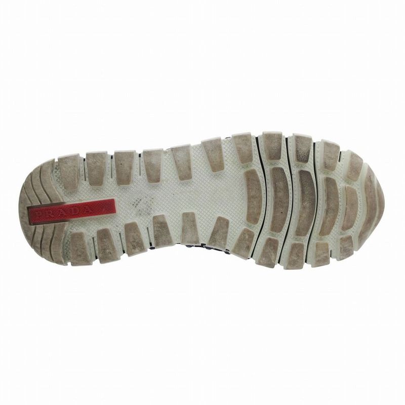 Prada Sport Slip on Sneakers Visual Leather 38.5