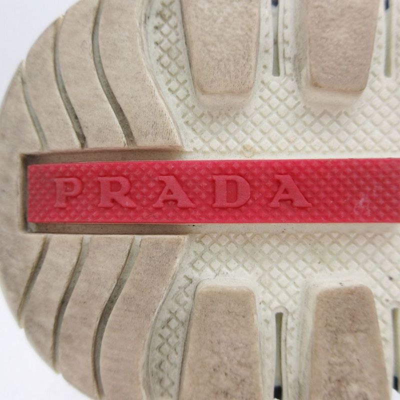 Prada Sport Slip on Sneakers Visual Leather 38.5