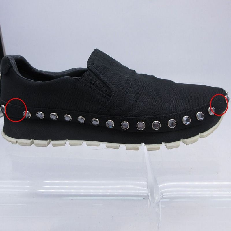 Prada Sport Slip on Sneakers Visual Leather 38.5