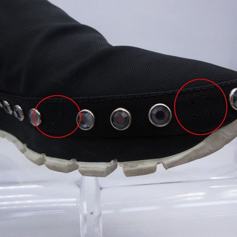 Prada Sport Slip on Sneakers Visual Leather 38.5