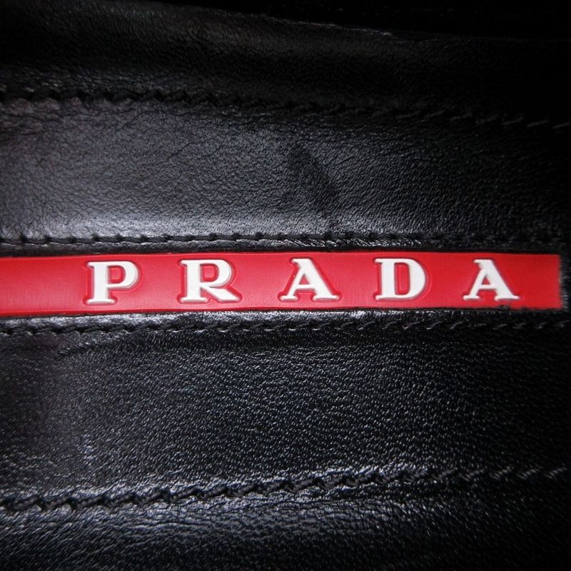 Prada Sport Slip on Sneakers Visual Leather 38.5
