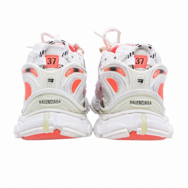 Balenciaga Runner Low Cut Sneakers Shoes White Orange