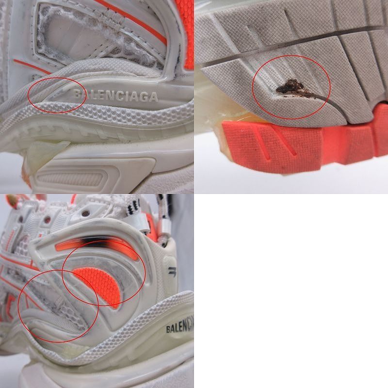 Balenciaga Runner Low Cut Sneakers Shoes White Orange